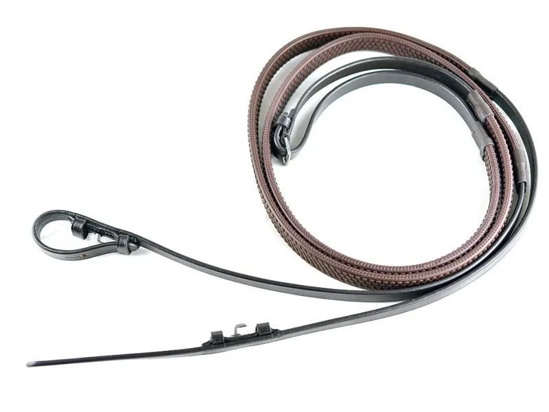 Ascot Rubber Grip Reins Brown